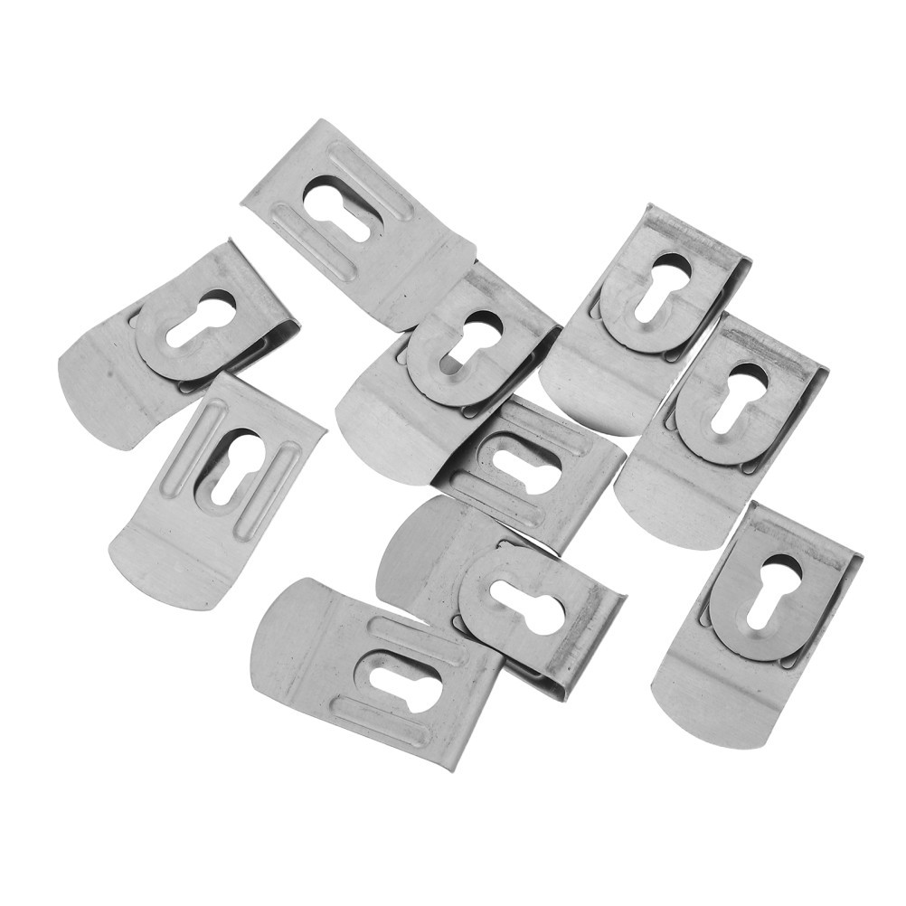 10pcs Stainless Steel Tape Measure Clip Metal Spring Back Holder Replacement