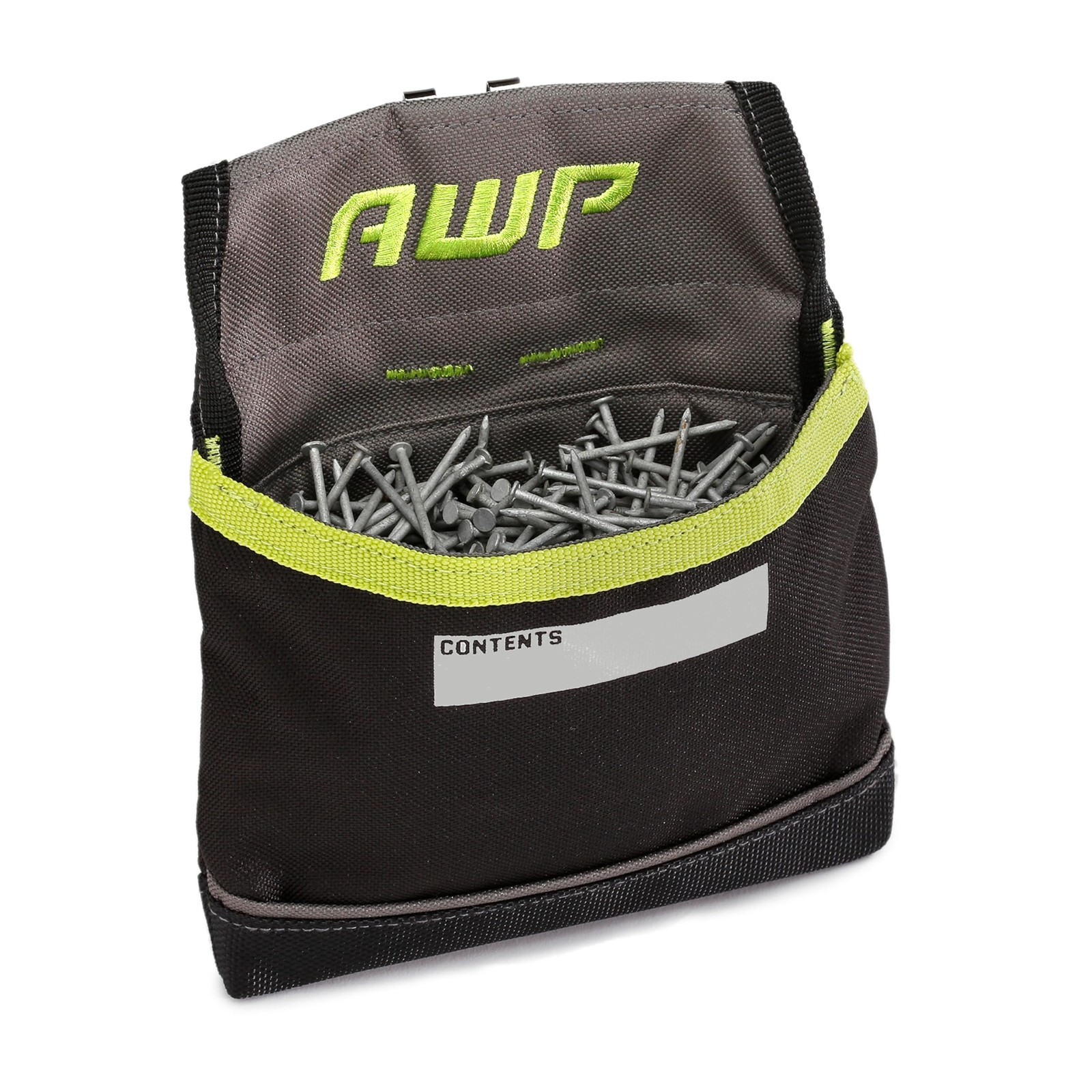 AWP TrapJaw Clip on Fastener Pouch with Spring Loaded Technology Metal Belt Clip