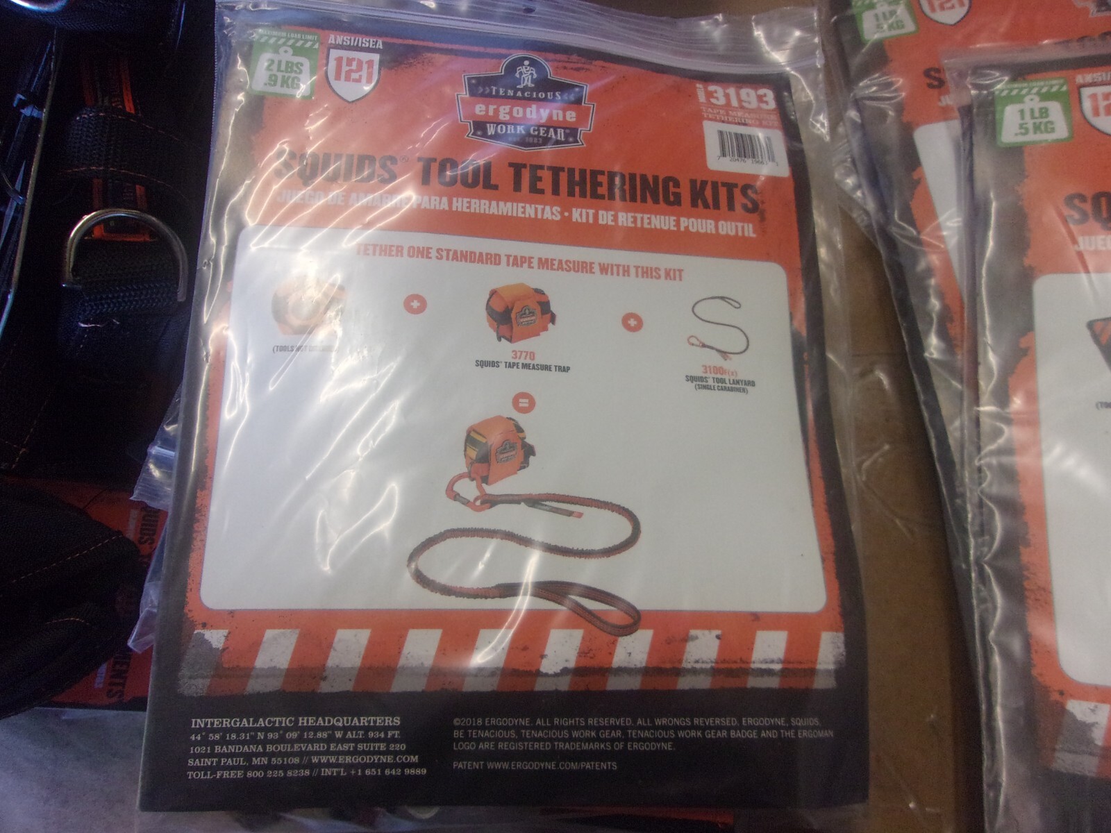 Ergodyne SQUIDS 3193 Tape Measure Tethering Kit – 2lb