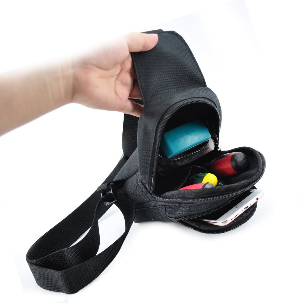 Sling Bag Chest Backpack Crossbody Shoulder Tool Pouch Black Men Women