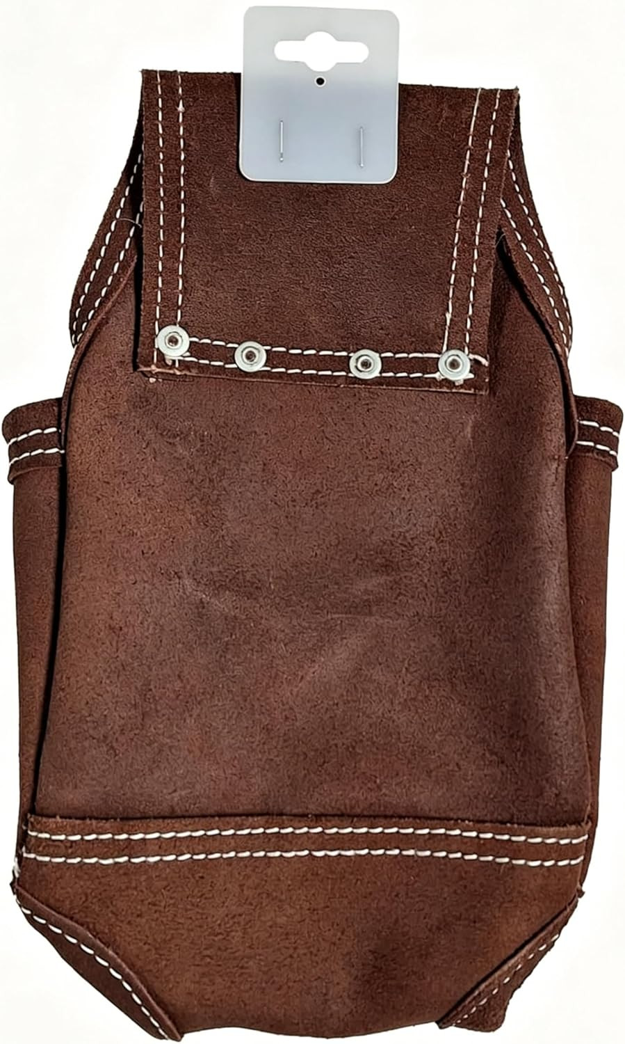 Zeluga Suede Leather Nail Pouch with Tape Measure Holder, Heavy Duty Carpenter T