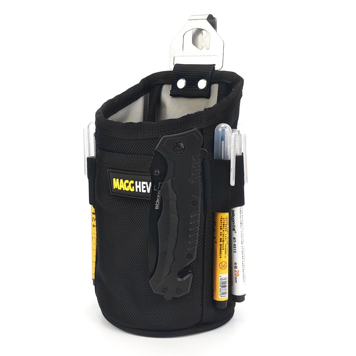 Nail & Screw Pouch Belt Clip Tool Organizer Bag Snap Spring Electrician HVAC