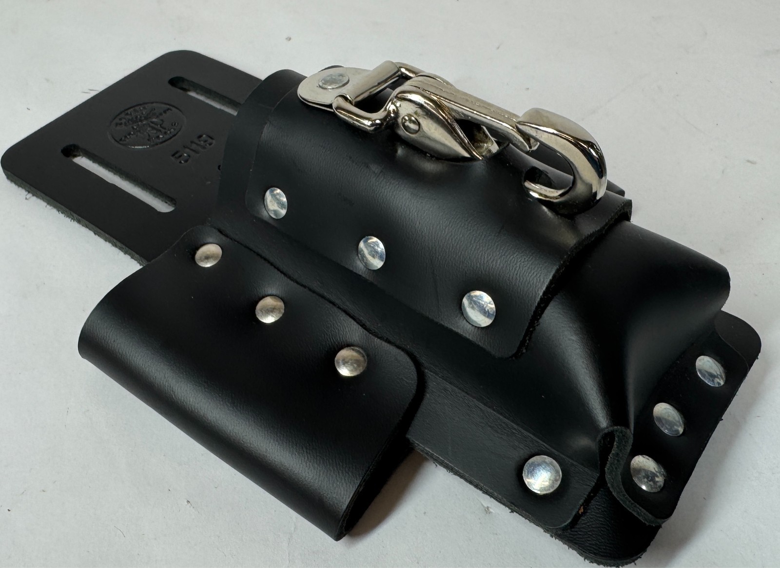 Klein Tools 5119 4 Pocket Tool Pouch 6.5” x 8.5” Black Leather Belt Utility