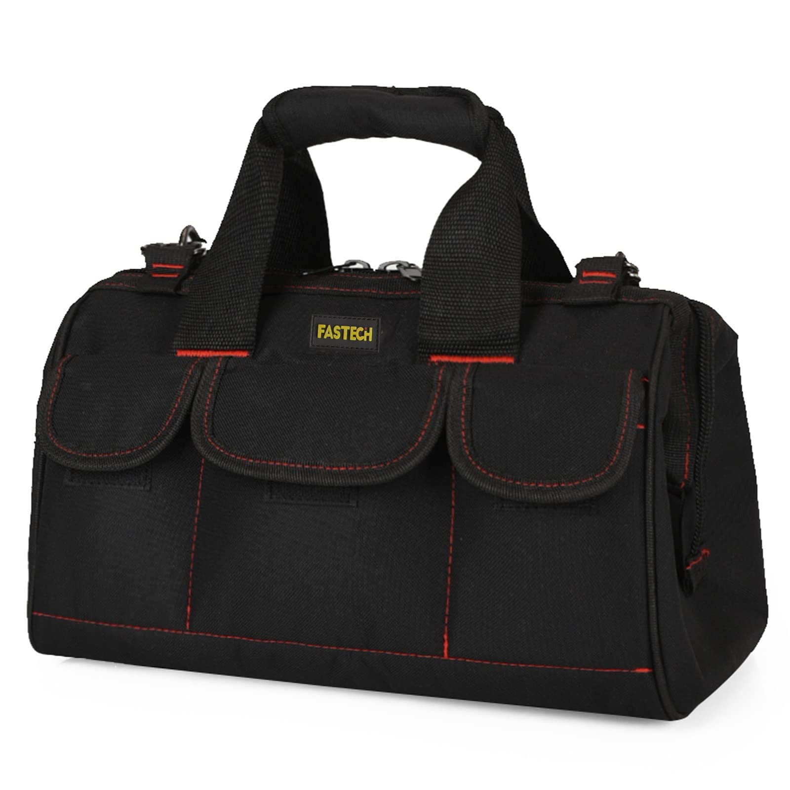 20 Inch Heavy Duty Tool Bag Wide Mouth Storage Carrier Organizer Pockets Tote