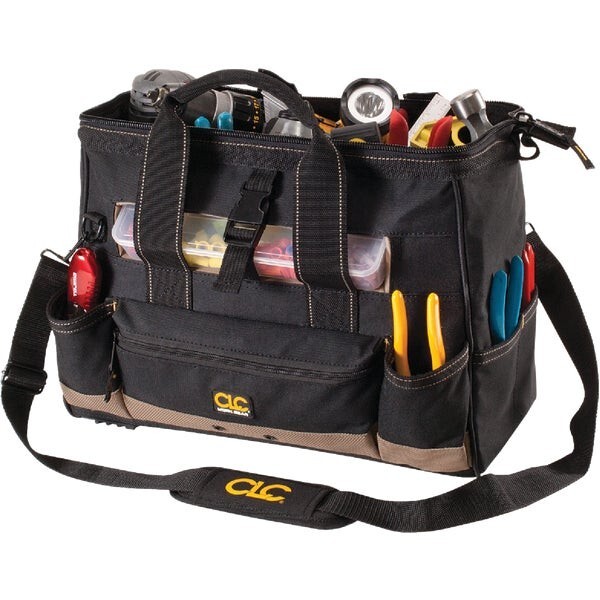 (6)-CLC 25-Pockets 16 In. Tool Bag with Top Side Tray, Construction. Model: 1534