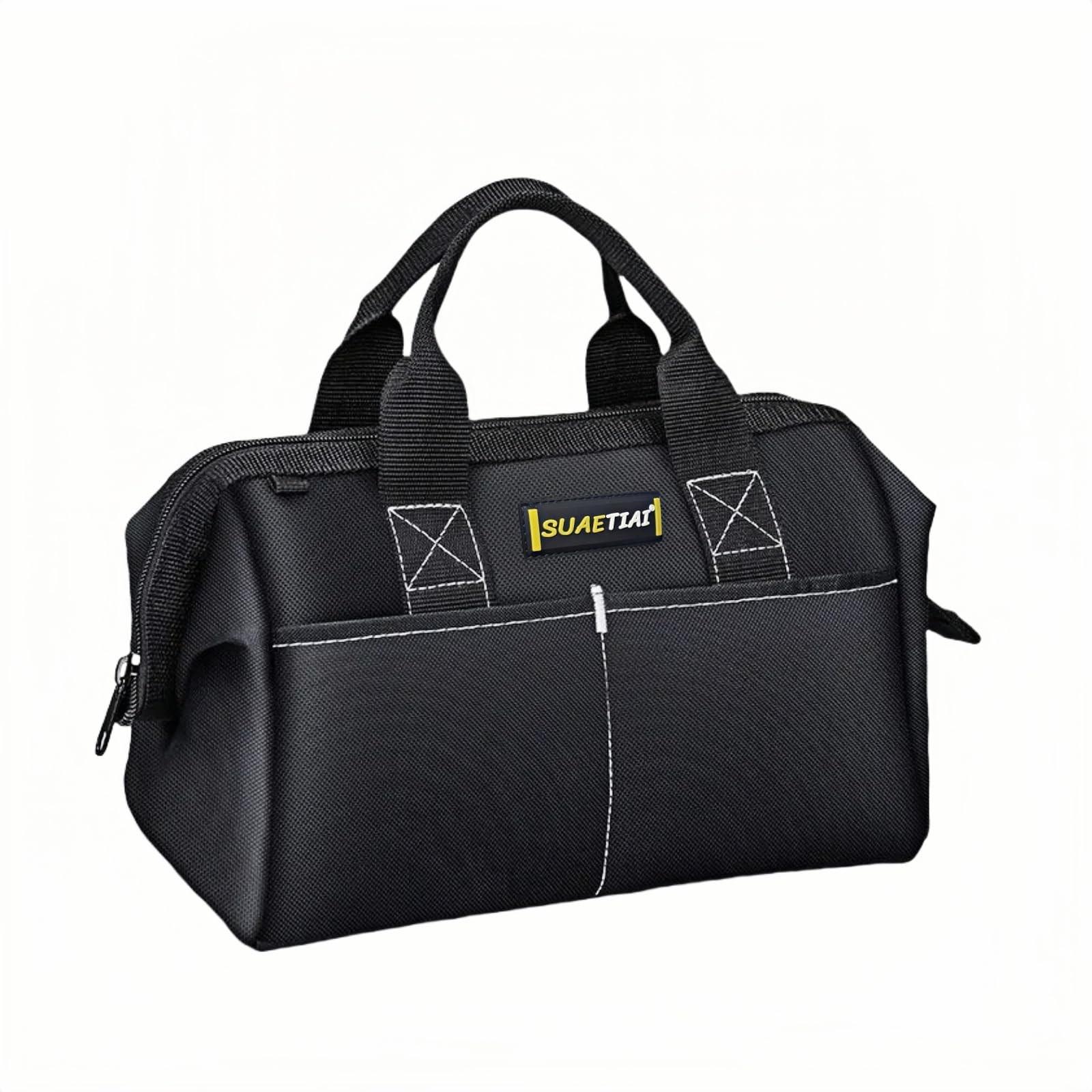 Suaetiai 12 Inch Small Tool Bag for Men, Multi Pocket Box, Black
