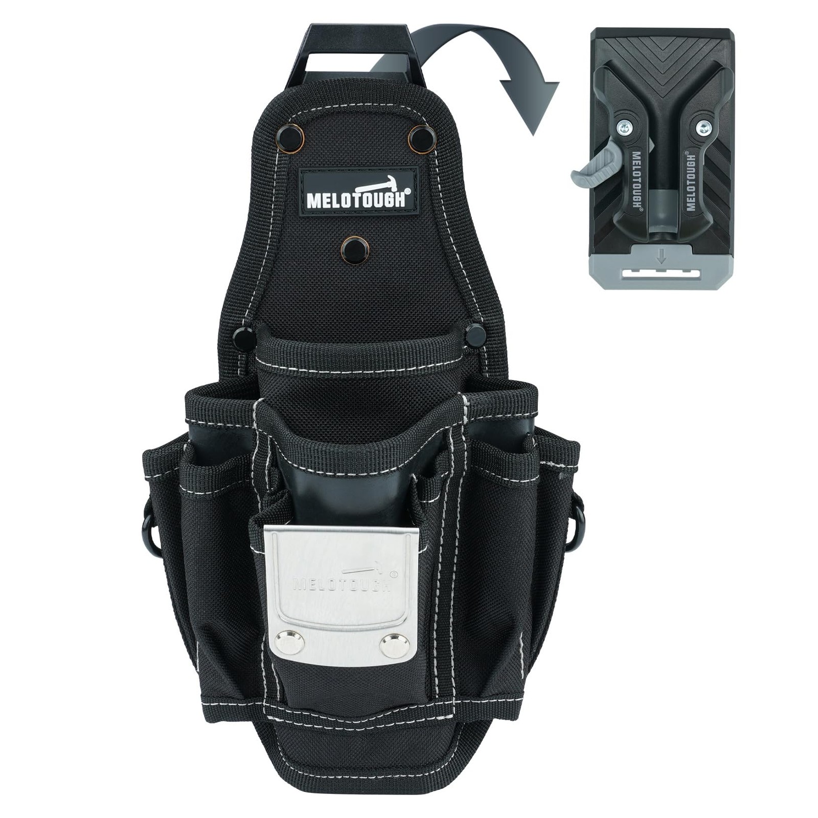 Pocket Tool Belt Pouch-Small Tool Pouch with Quick Release Belt Clip,Clip on …