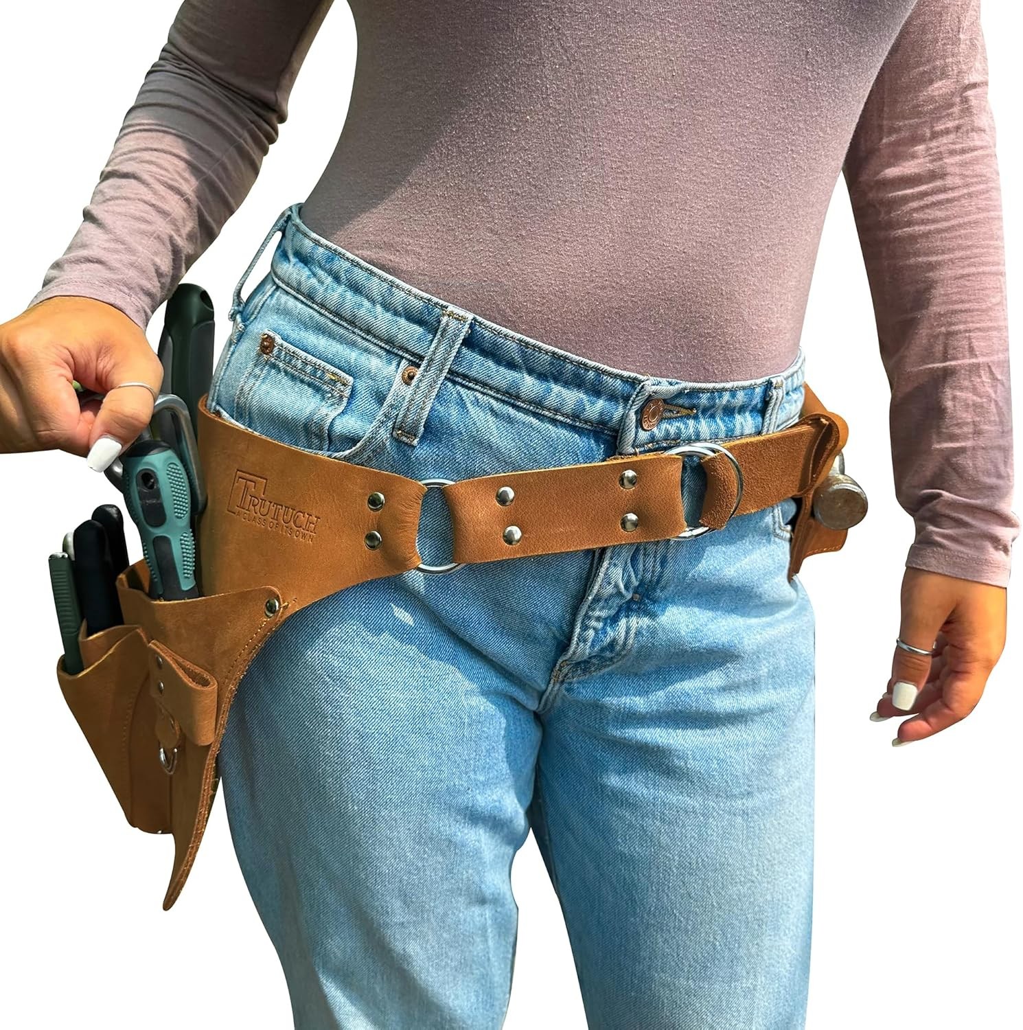 Landscaper Tool Belt Leather Garden Pouch Organizer