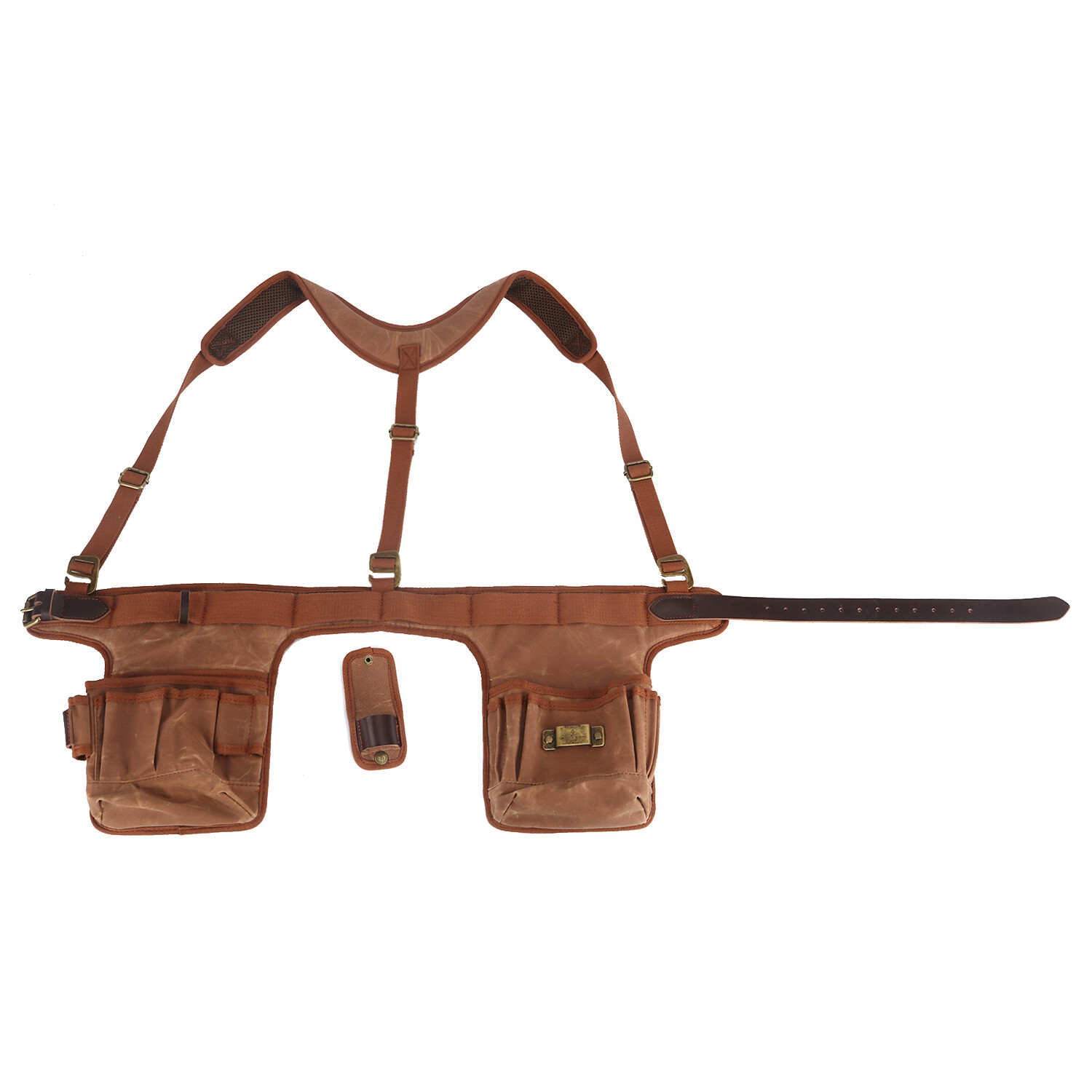 TOURBON Work Tool Belt Suspender Drill Pouch Holder Electricians Carpenters Vest
