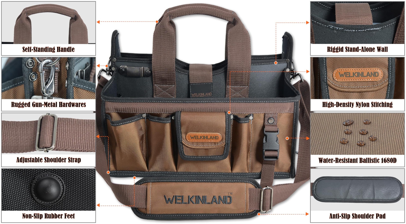 20pockets Tool Tote Electrician Tool Bag Hvac Tool Bag Tech Tool Bag Open Top To