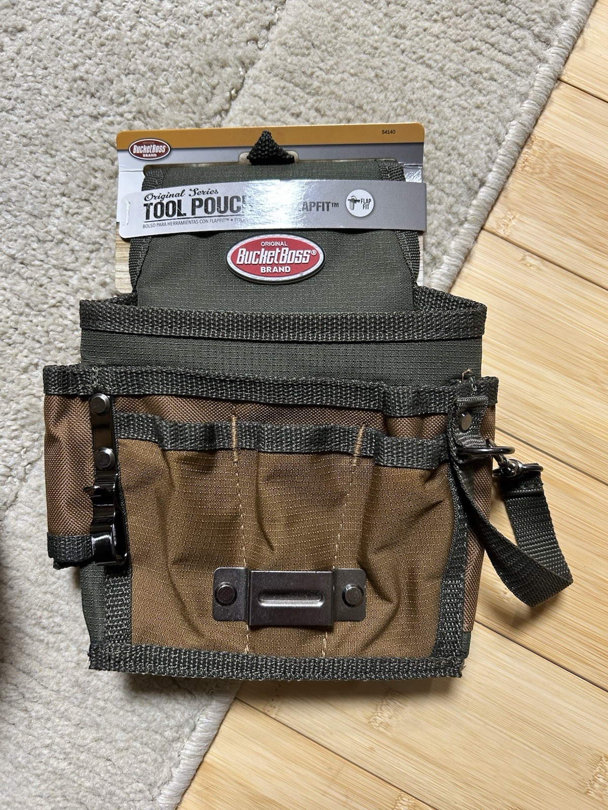 Bucket Boss 54140 RipStop Poly Tool Pouch with FlapFit: 9 Pockets & 8 Tool Loops