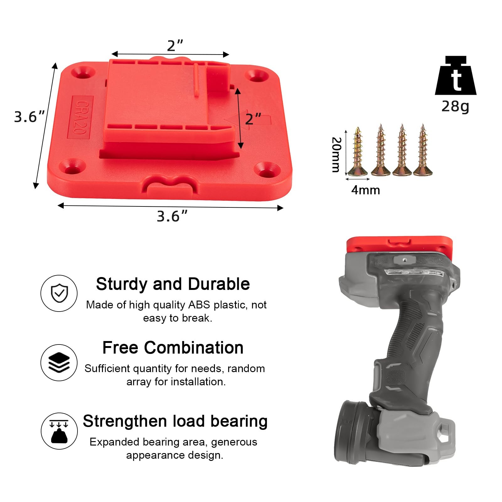 5 Packs Tools Drill Mount Holder Compatible For Craftsman V20 20v Liion Drill To