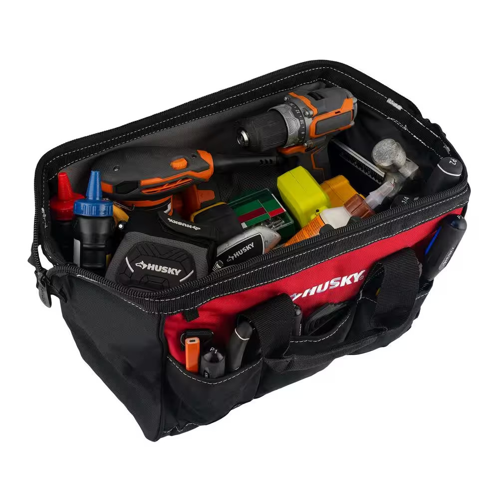 15 In. 8 Pocket Zippered Tool Bag