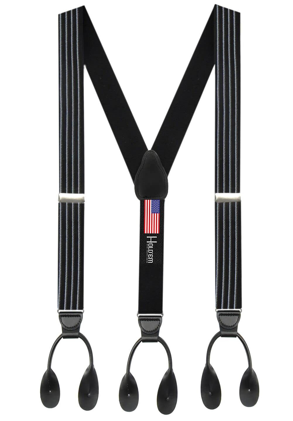 Hold’Em 1 ¼ Fancy Stripes and Solid Regular – 46″, Summit Stripe Black