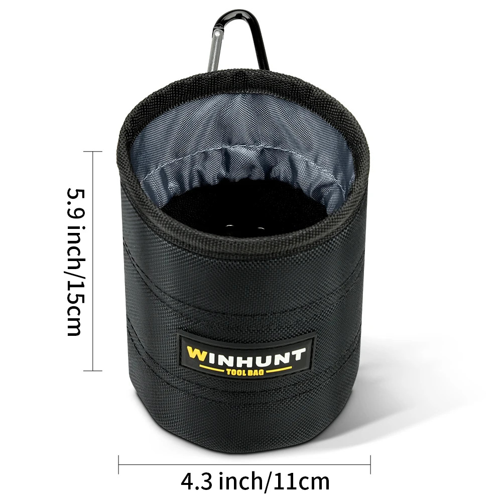 WINHUNT 1680D Heavy Duty Tool Pouch Drawstring Nail & Screw Bag w/ Belt Clip