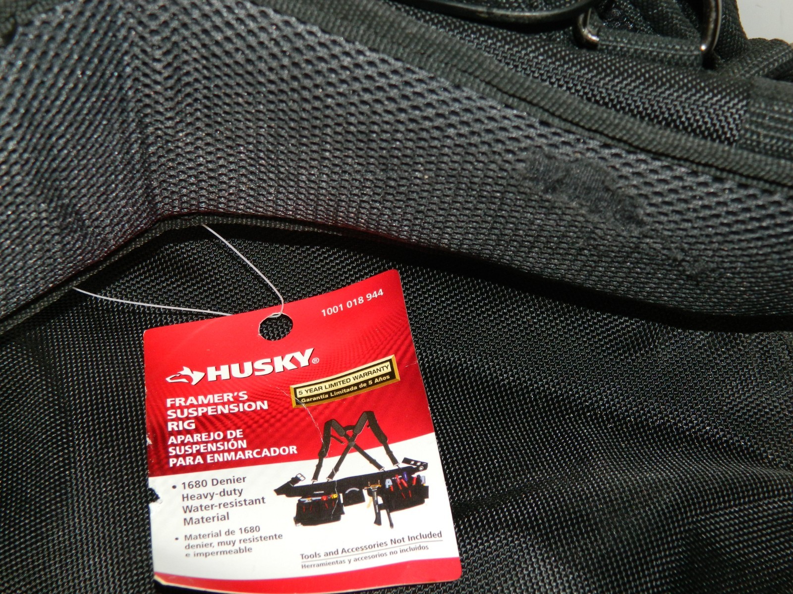 NEW Husky Framers Suspension Rig Work Tool Belt w/Suspenders 18 Pockets Nylon