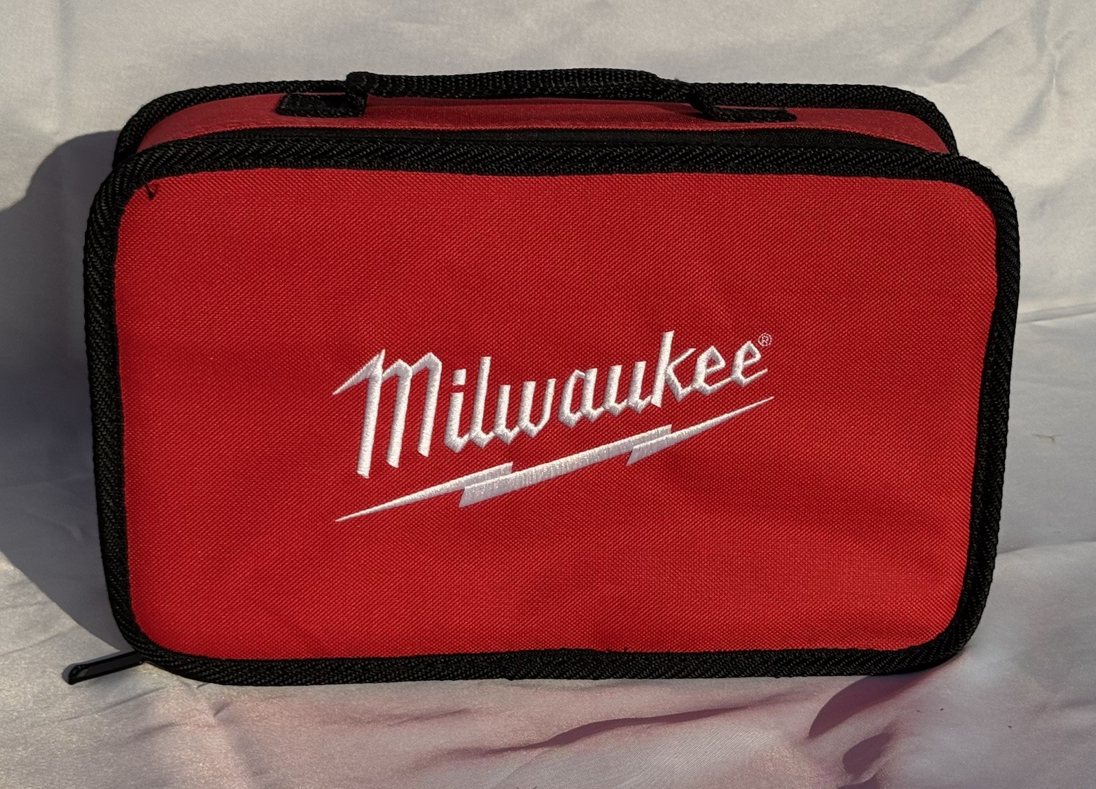 Milwaukee Red Fabric Tool Bag With Handle Black Accent, MPN 902033047