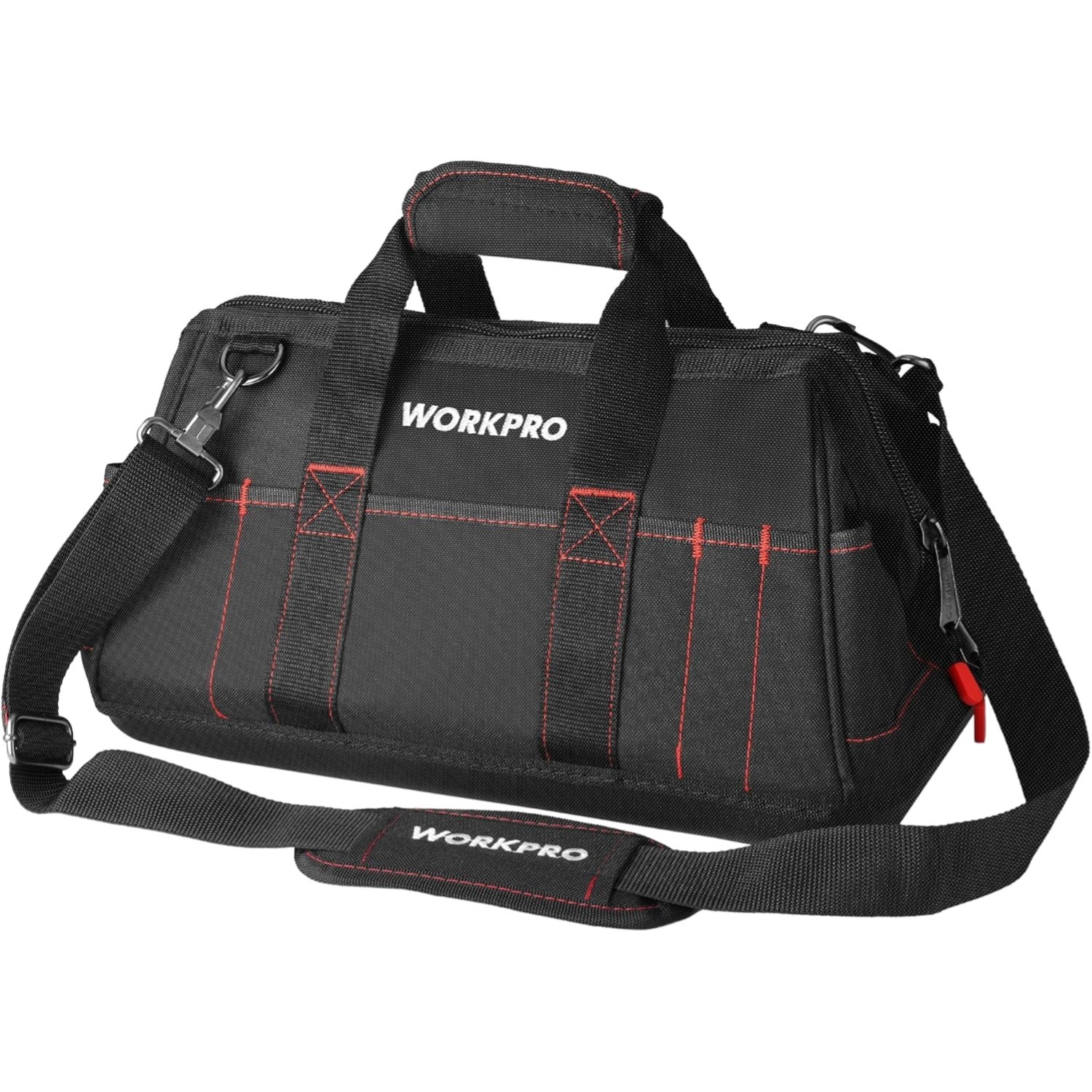 16-Inch Waterproof Tool Storage Bag with Wide Mouth for Efficient Organization