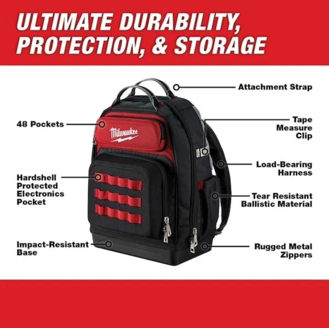 Milwaukee Tool 48-22-8201 Ultimate Jobsite Backpack