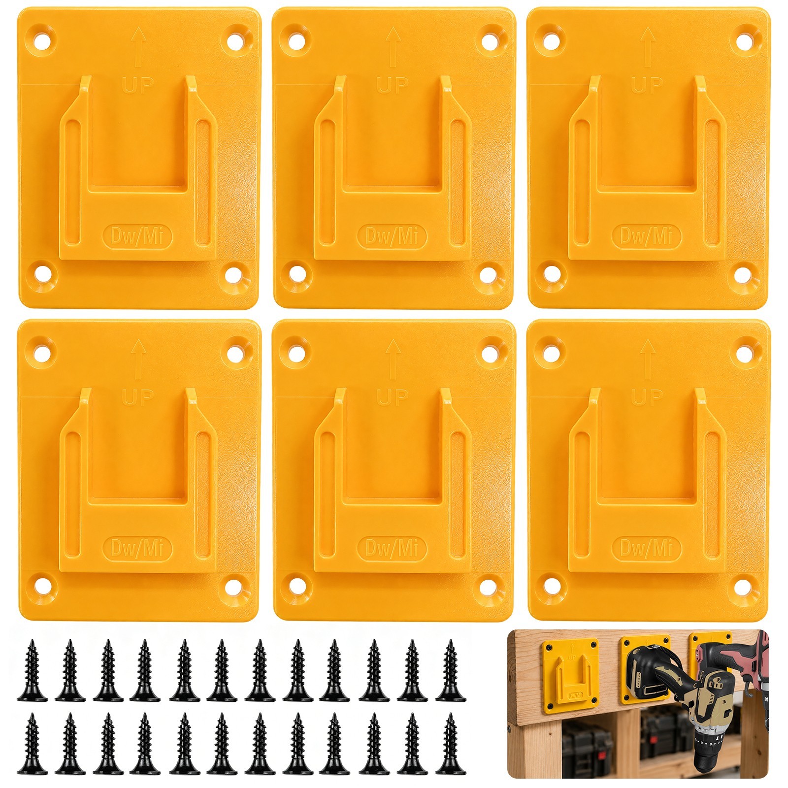 For Dewalt 20V Tools Wall Mount Holder [Qty 6] – Garage/Van Storage Bracket