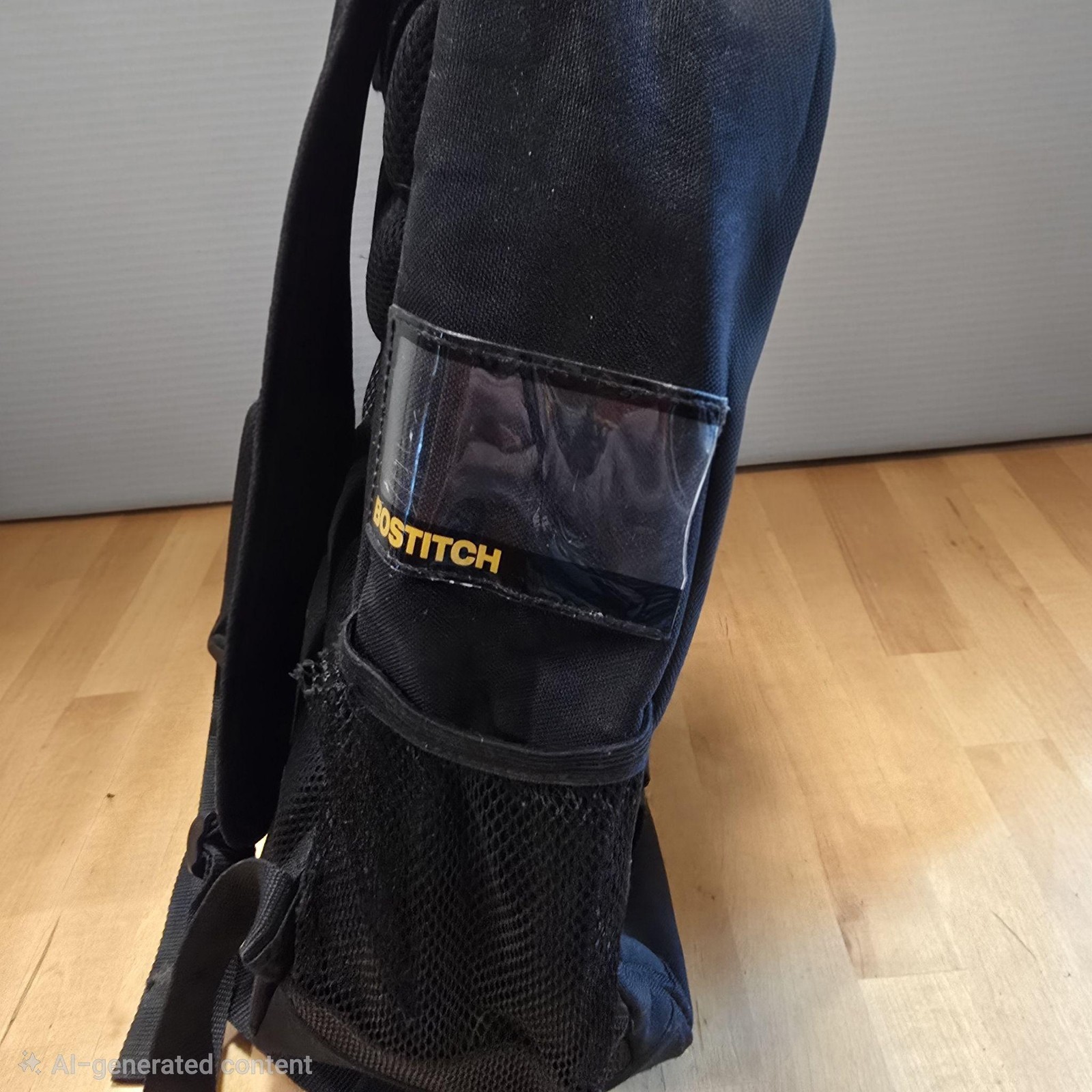 Bostitch Tool Backpack Adjustable Black Polyester Padded Handle Organizer Bag