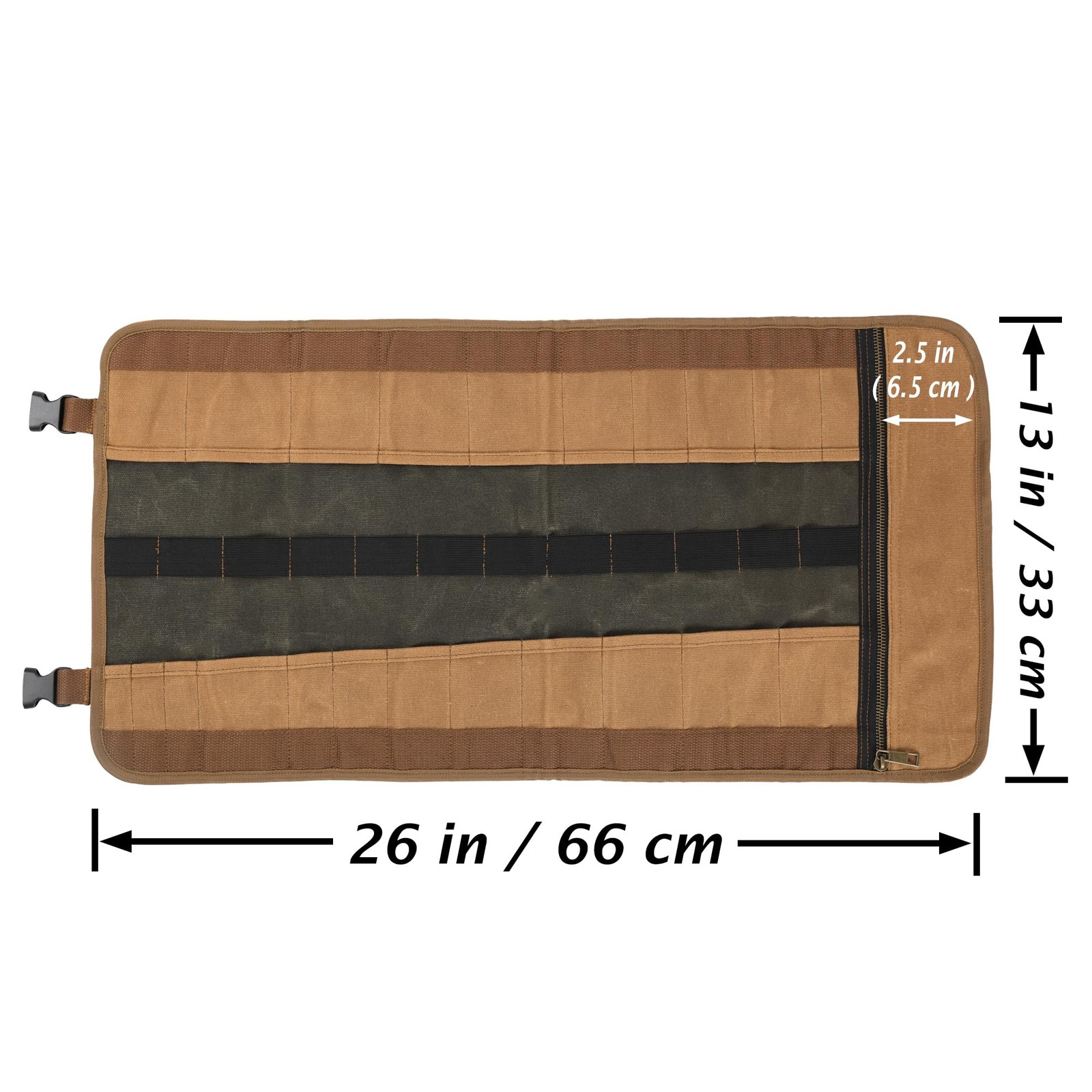 Canvas Tool Roll, 23 Pockets Tool Case, Heavy Duty 16oz Waxed Canvas Tool Sto…