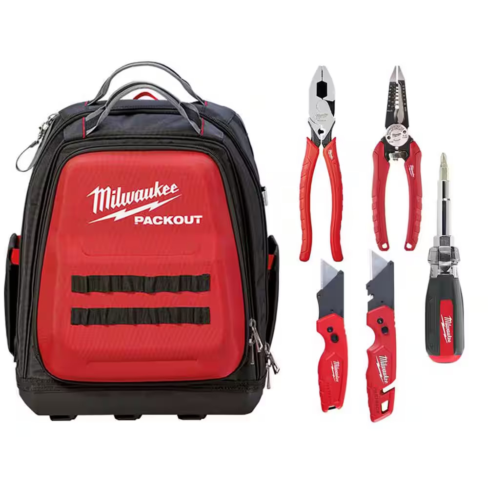15 In. PACKOUT Backpack with Hand Tool Set (5-Pieces)