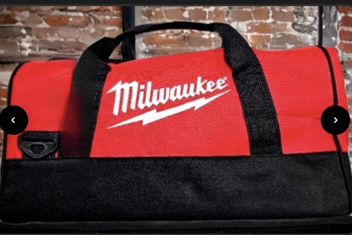 New Milwaukee 16″x10x10 Heavy Duty Canvas Tool, Drill Bag/Case,6 Pockets M12 M18