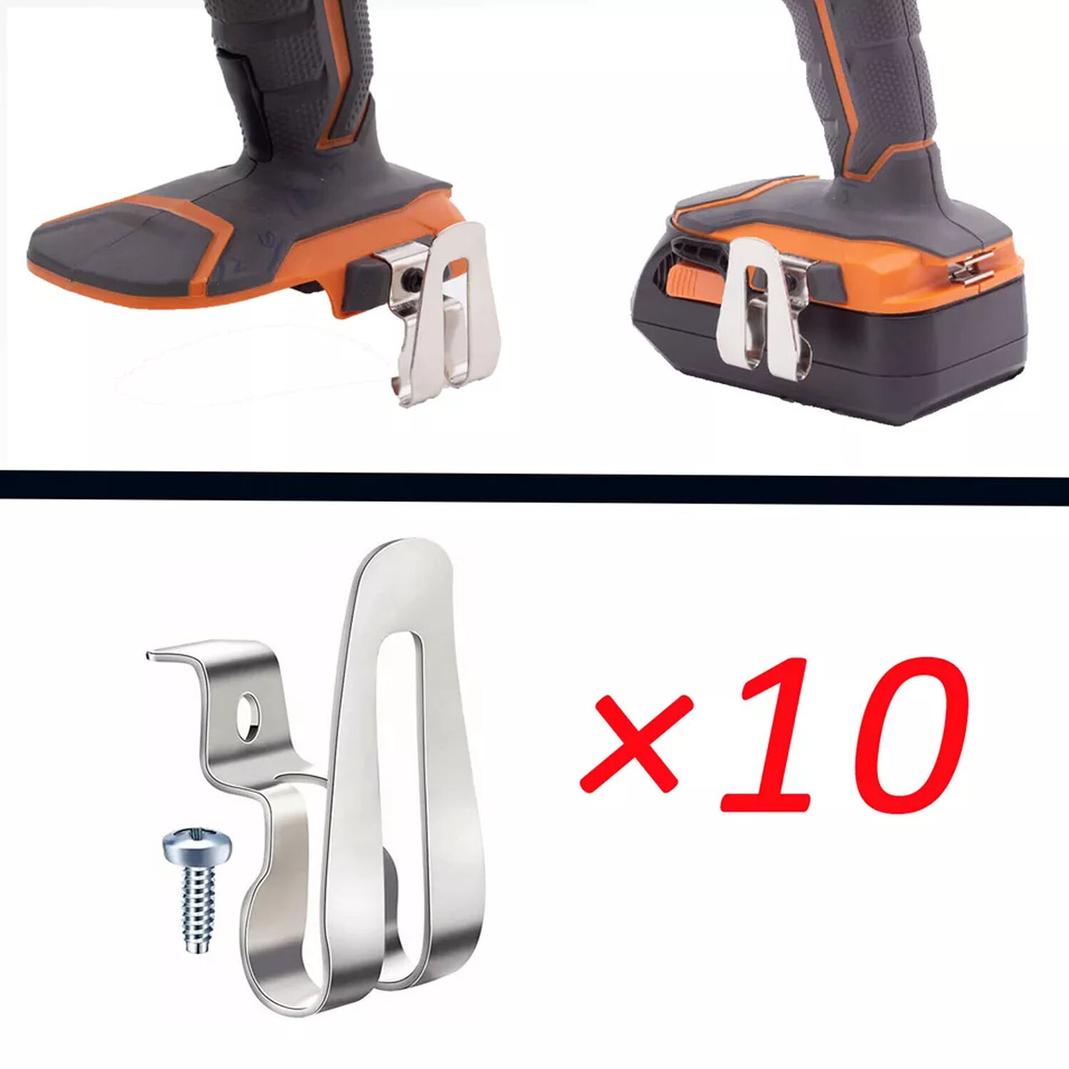 10PCS Belt Clip Hook For Ridgid 18V Tools (R86035 R86034 R86036 R860054) w/Screw