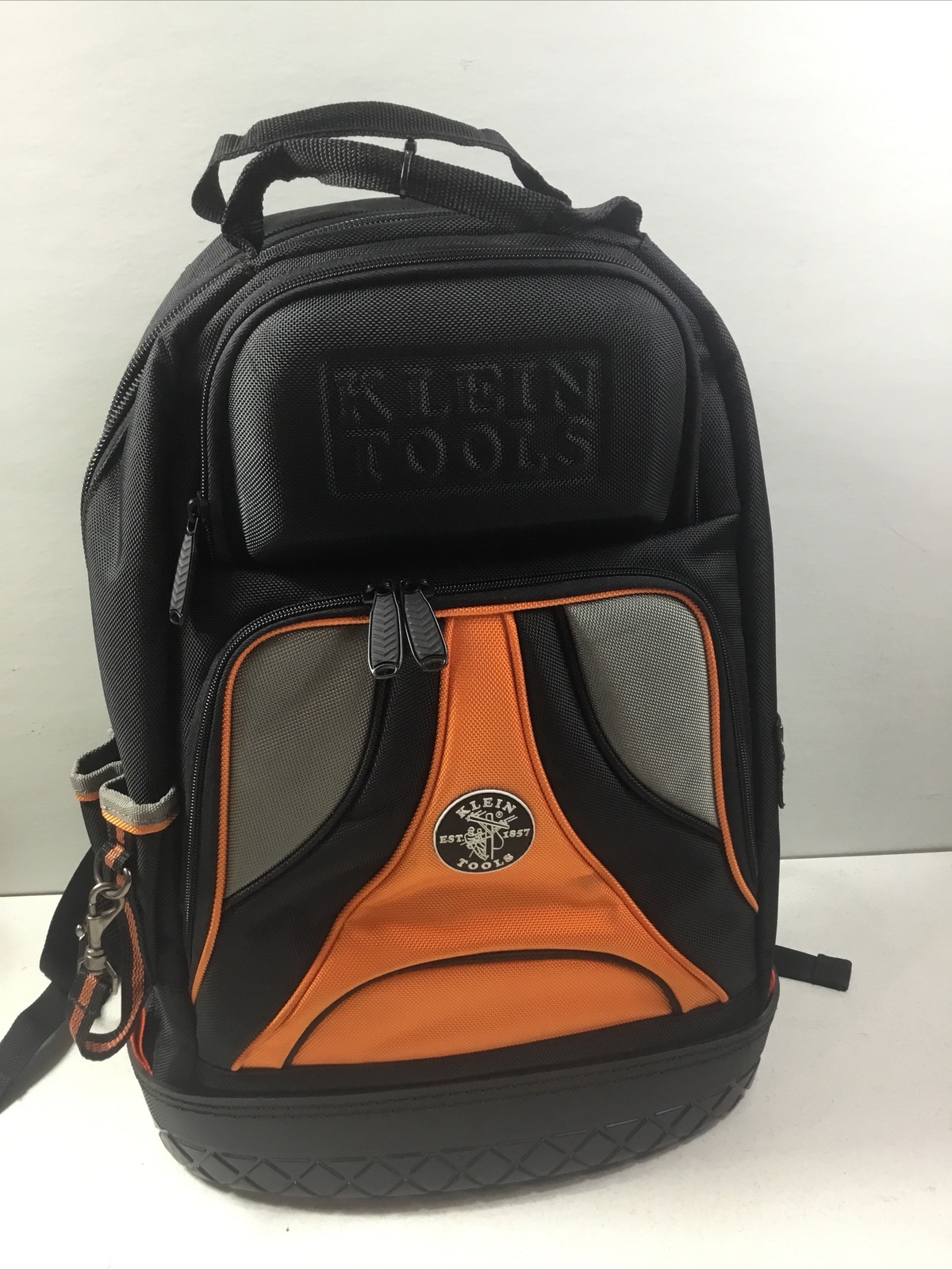 TRADESMAN 55421BP-14 Tool Bag Orange Black Back Pack Electrician Plumber Repair