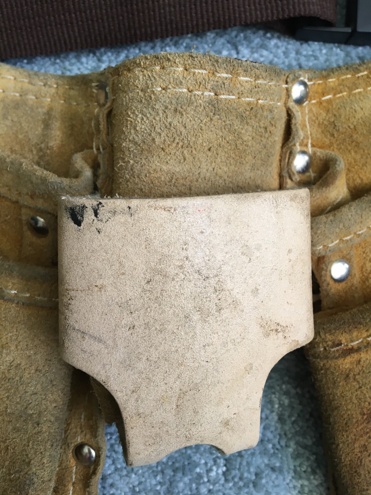 TOOL BELT Carpenter Apron MULTI-POCKET Heavy Split Cowhide LEATHER Vintage