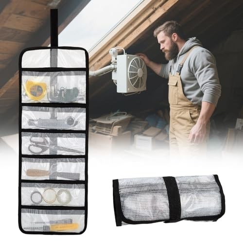Roll Up Storage Bag, 6 Pockets Roll Up Tool Kit, Suitable for Small 2-pack