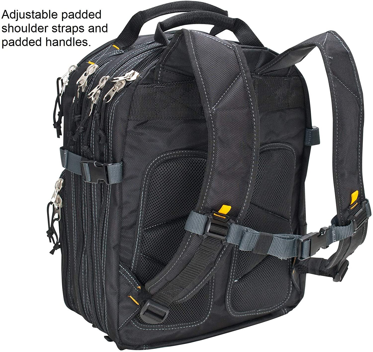 75 Pocket Backpack Technician Bag Tools Organizer Storage Durable Heavy Duty