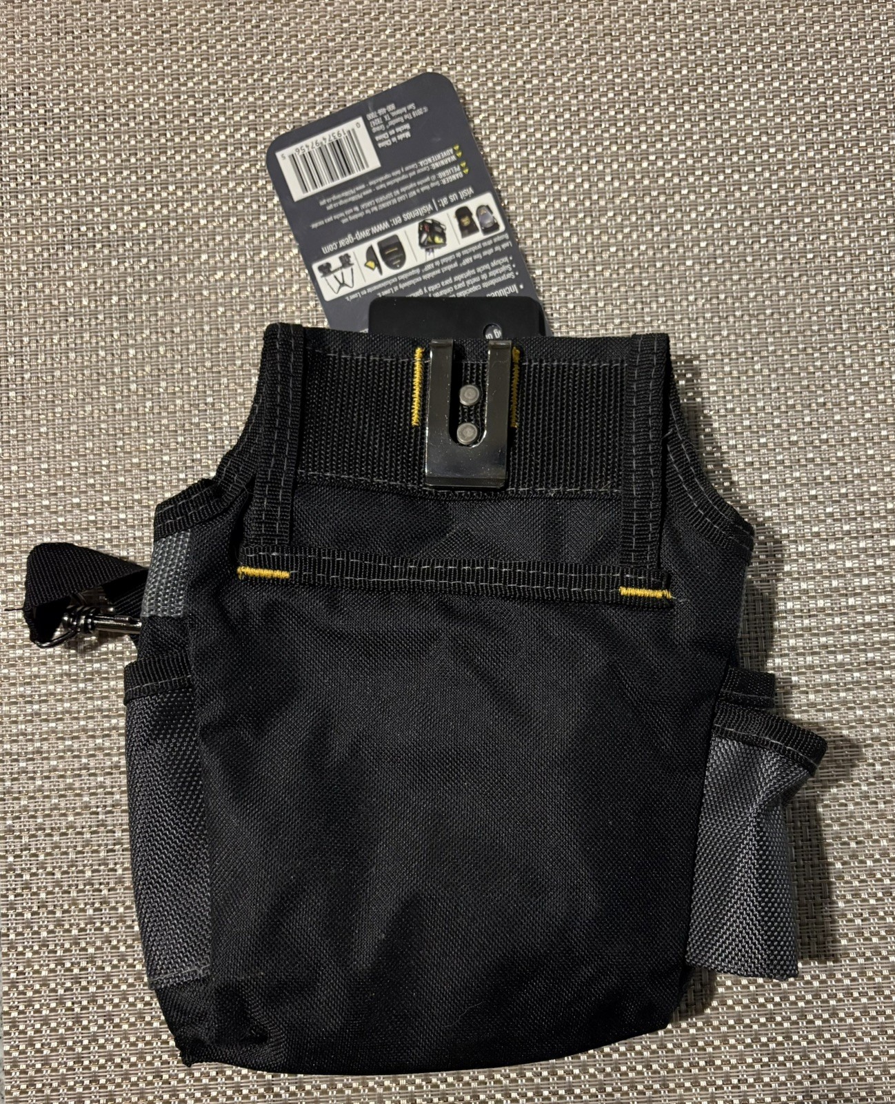 AWP Electrician Nylon Tool Pouch With Belt Loop and Clip 9”x8” / Gardener Pouch