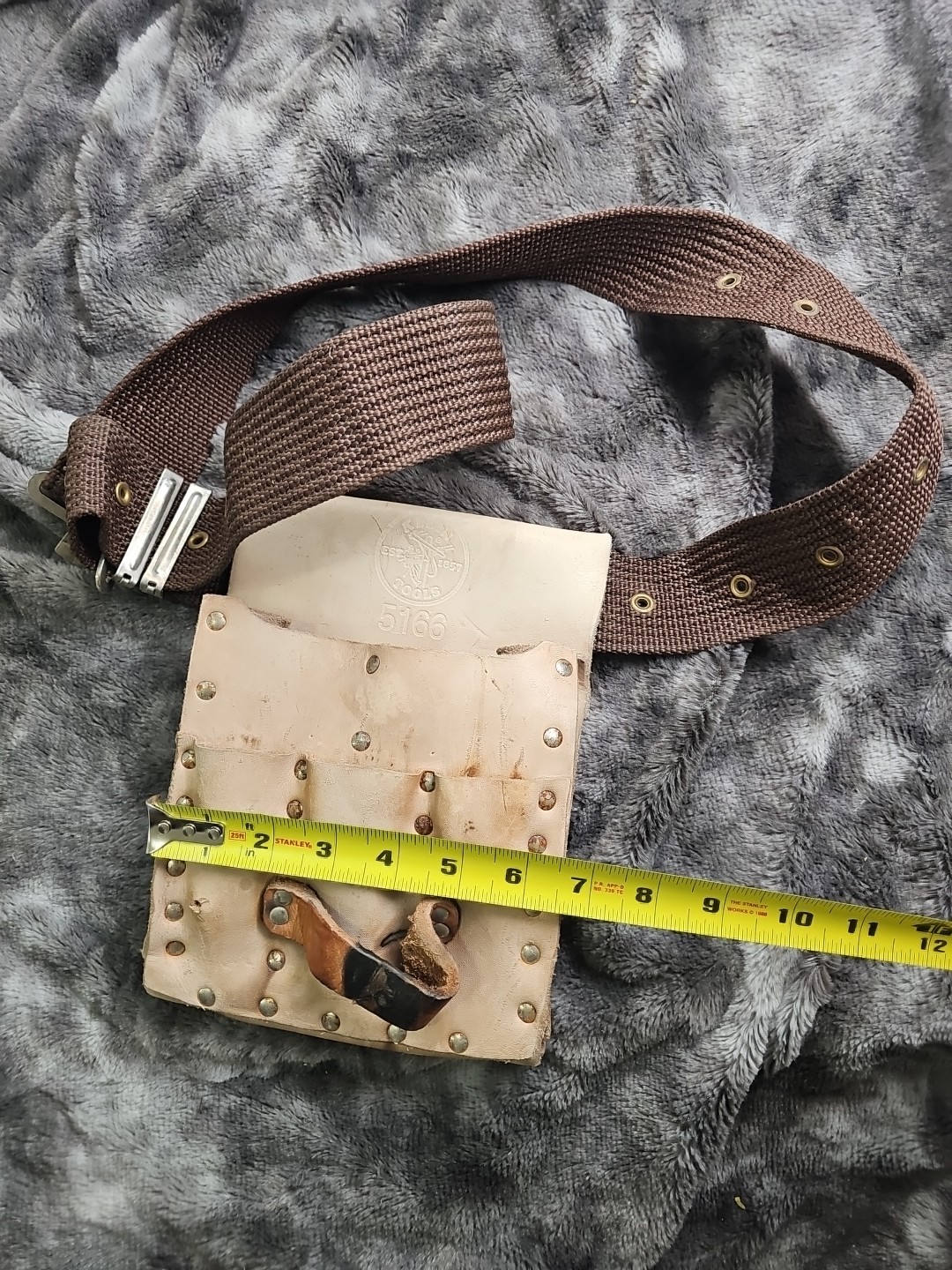 KLEIN TOOLS Tool Pouch 5166 Leather Belt Bag White