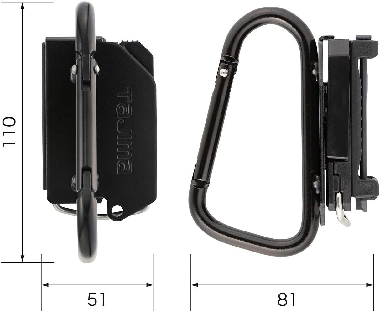 TAJIMA Steel Waist Tool Holder Carabiner SFKHI-CL S L Size CHINA