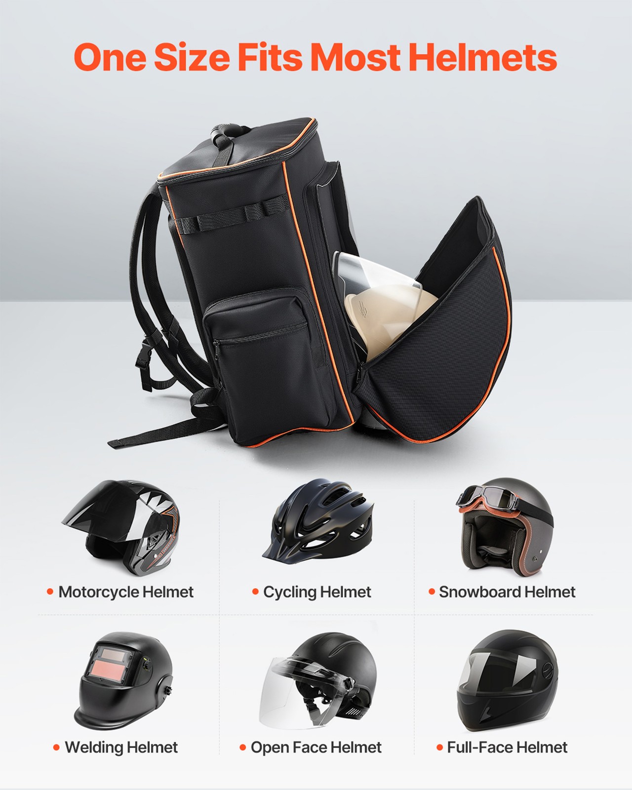 VEVOR 35.6L Welding Backpack 600D Polyester Welder Backpack for Tools and Helmet