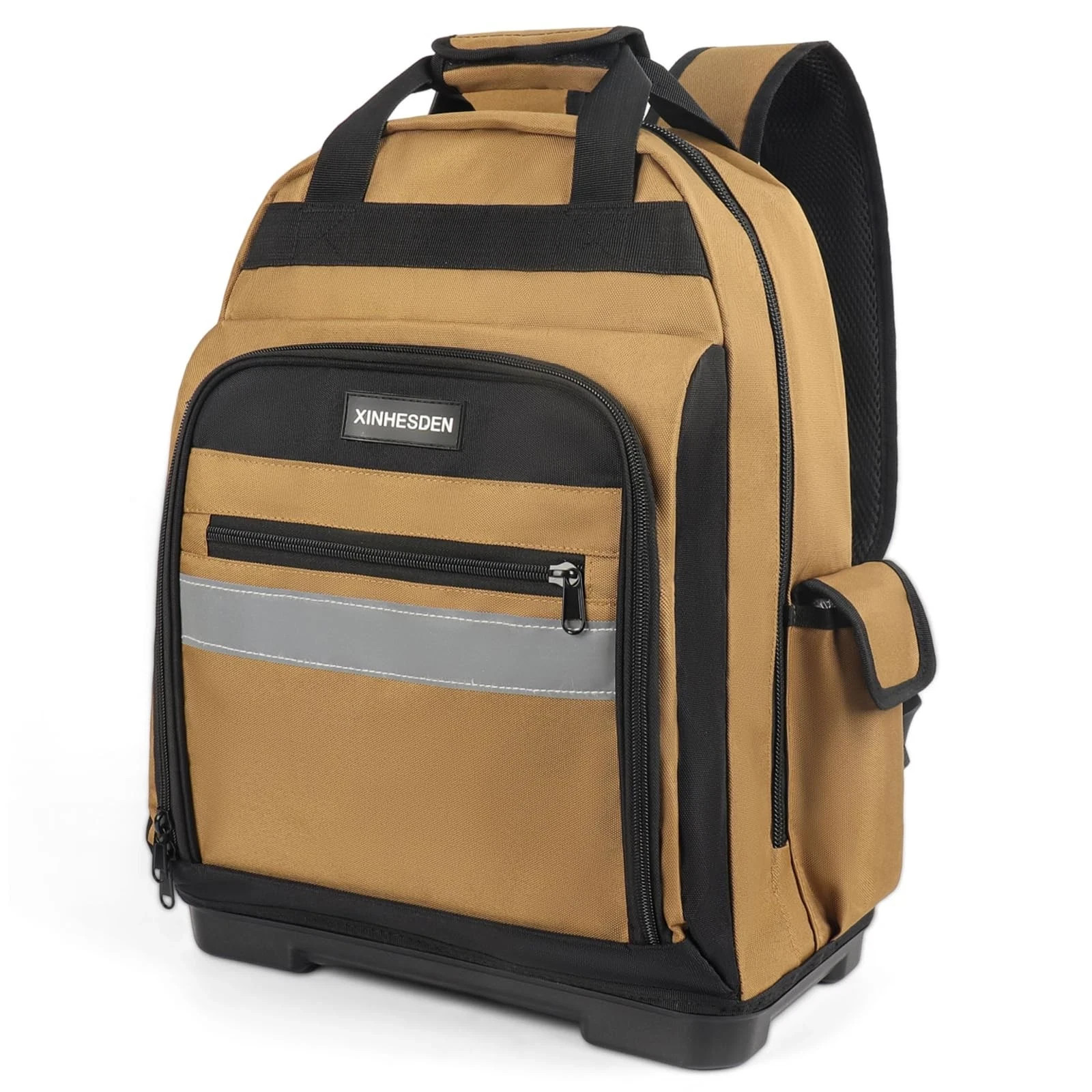 Tool Bag Backpack, Heavy Duty Tool Backpack Bag with Waterproof Molded Base, Ele
