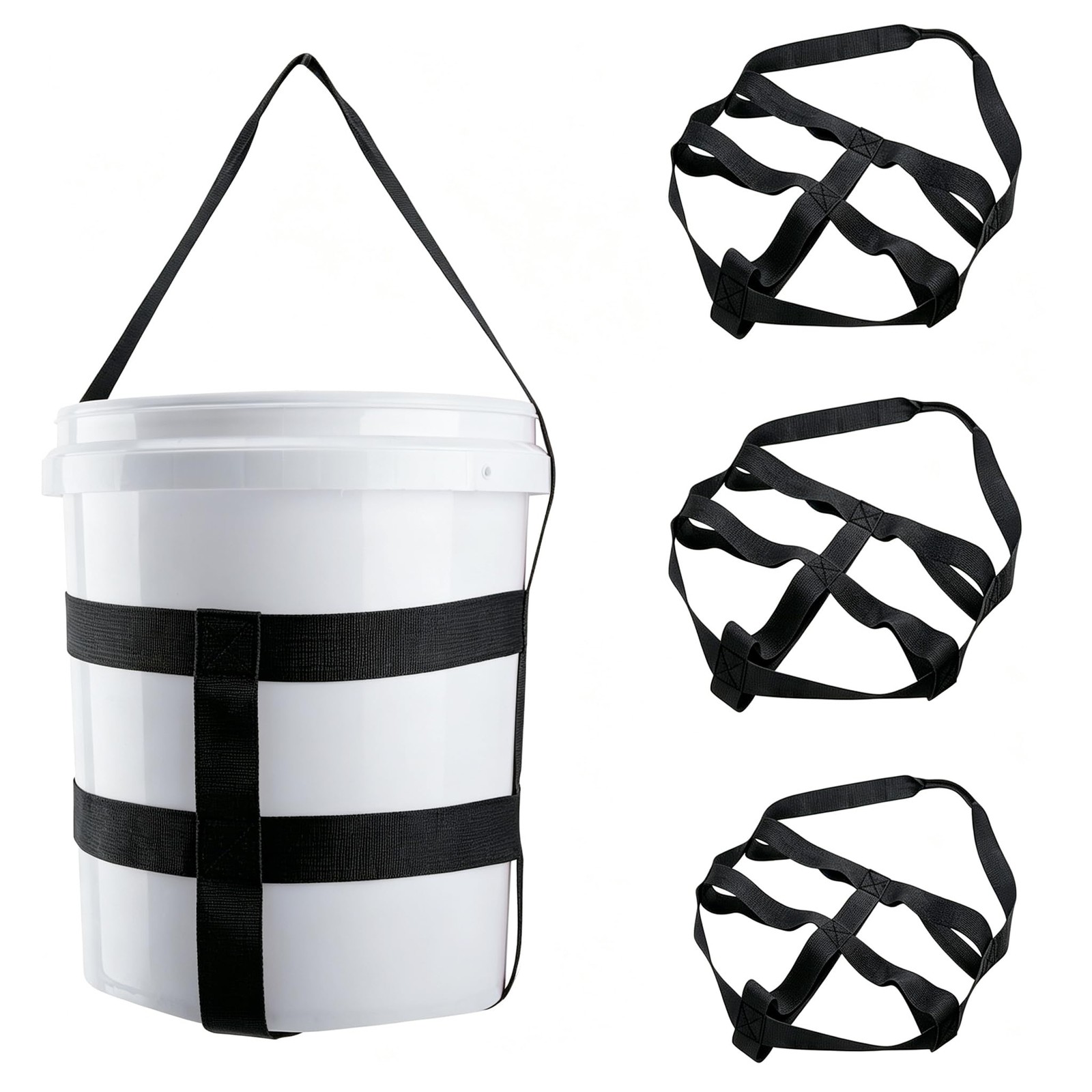 HDYEGY 4Pcs Bucket Sling for 5 Gallon Bucket,1.6 Inch Wide Handling Sling Hea…