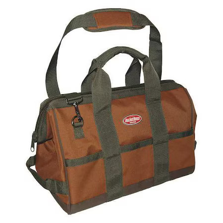 Bucket Boss Tool Bag,16 Pocket,16″ x 9″ x 12″, Double Wall 600 Poly Ripstop