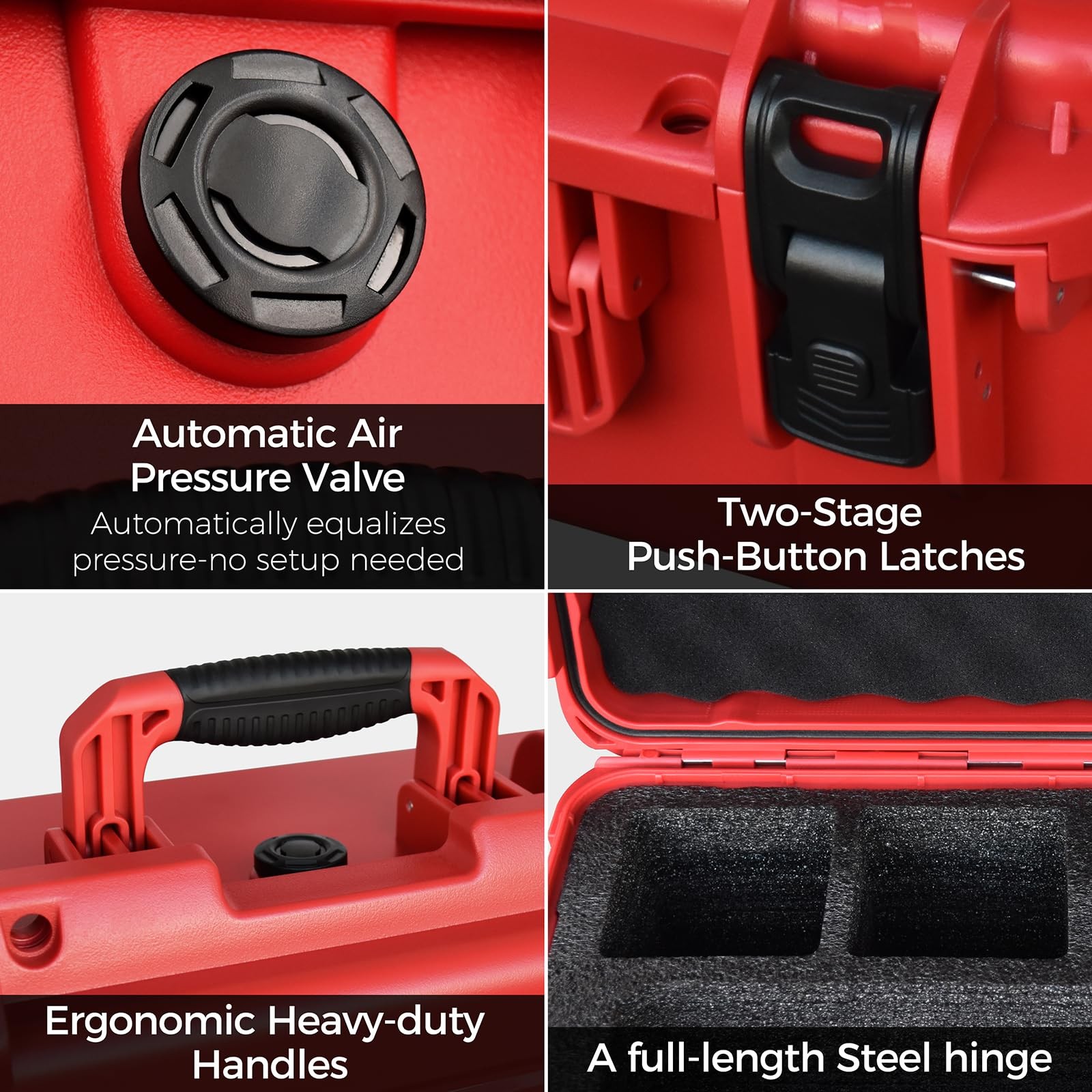 Air Compressor Hard Storage Case for Milwaukee M18 11 x 5 x 13 inches, Black