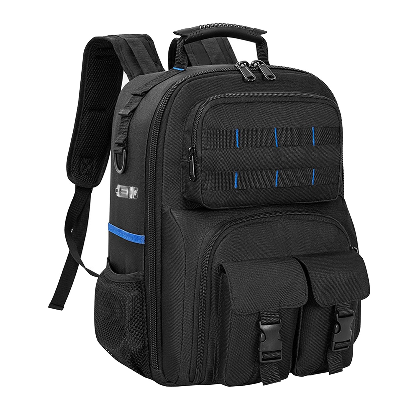 Heavy Duty Tool Backpack for Men Electrician HVAC Construction Bag w/ 59 Pockets