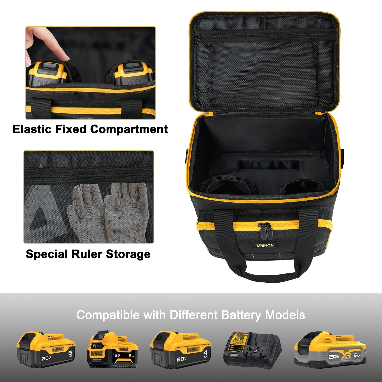 Portable Tool Bag for 20V MAX Circular Saw, Battery Compartment & Blade Organize