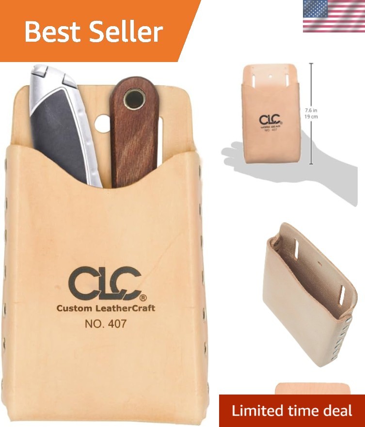CLC 407 Heavy-Duty Leather Tool Pouch, 4-1/2″ x 7-1/2″ for Organized Easy Access