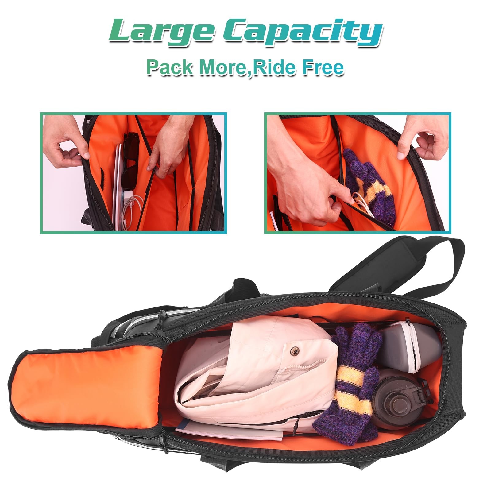 Waterproof 32L Motorcycle Saddlebag Liner Insert for Touring Models 19932023