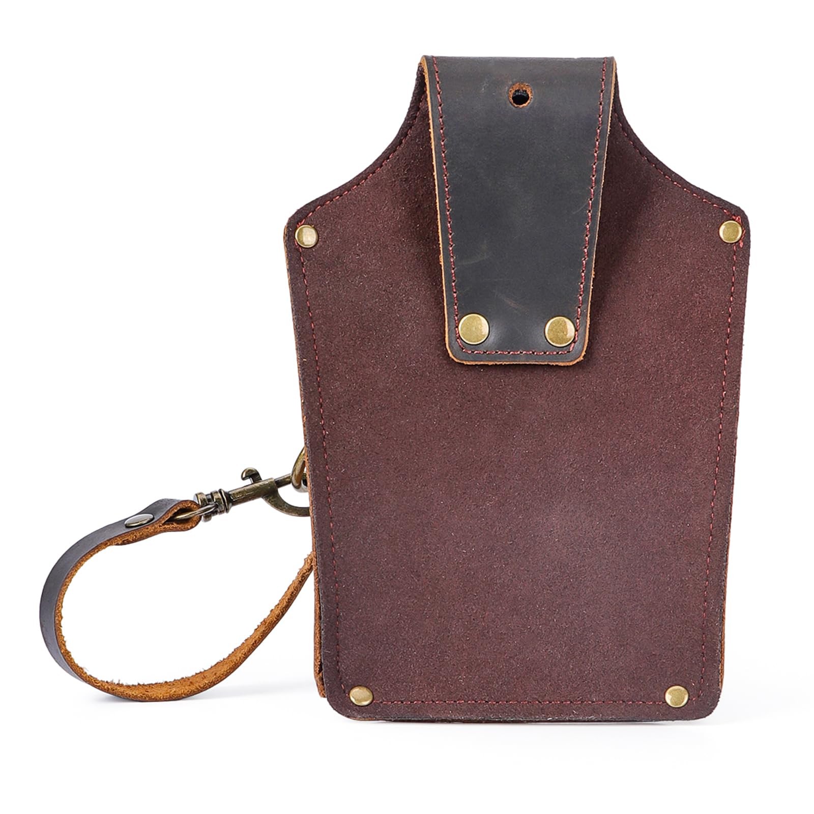Tourbon Leather Tool Pouch Electrician Holster Tape Thong 2.7 Inch Brown