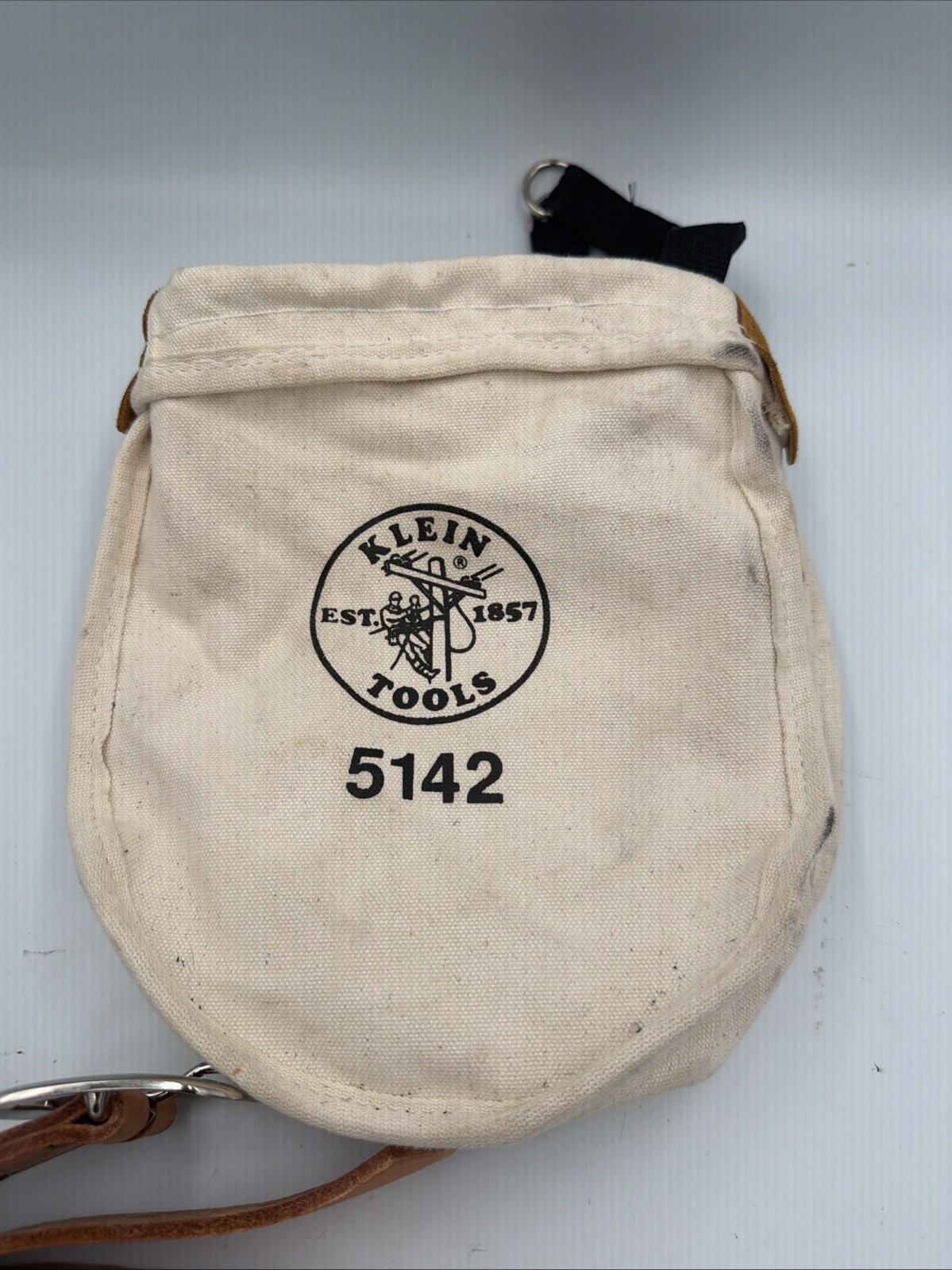 Klein Tools 5142 Tool Pouch Canvas With Leather Belt