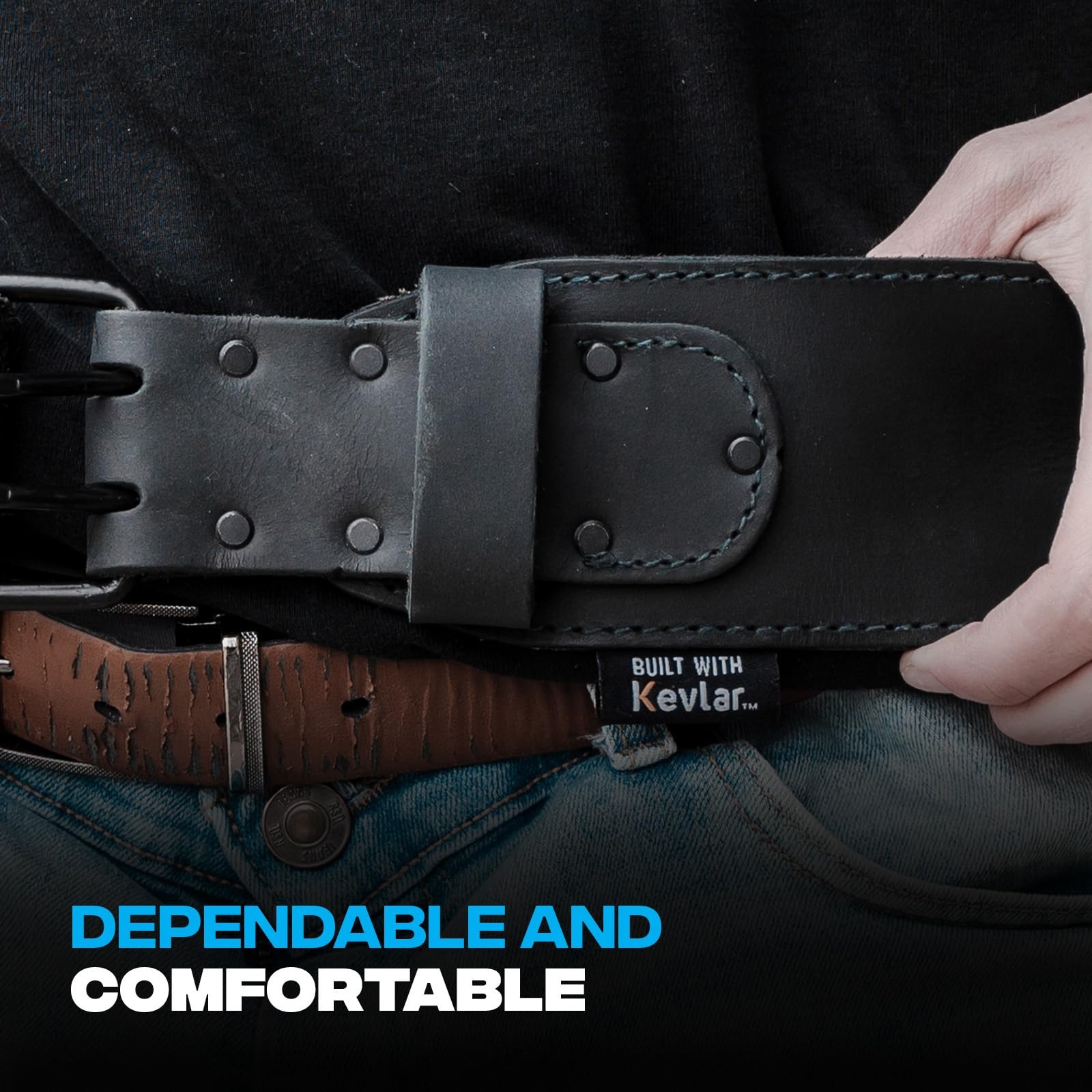 XX-Large Leather Tool Belt – Water Resistant, UV Protected, 42″-53″ Utility Belt