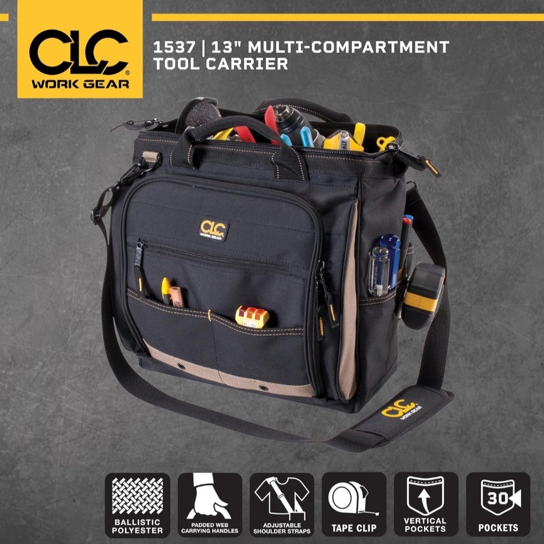 CLC Custom Leathercraft1537 Multi-Compartment Tool Carrier, 30 Pocket, 13 Inch