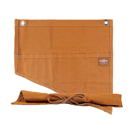 Bucket Boss 70003 Tool Pouch, Wrench Roll, Brown, Canvas, 11 Pockets